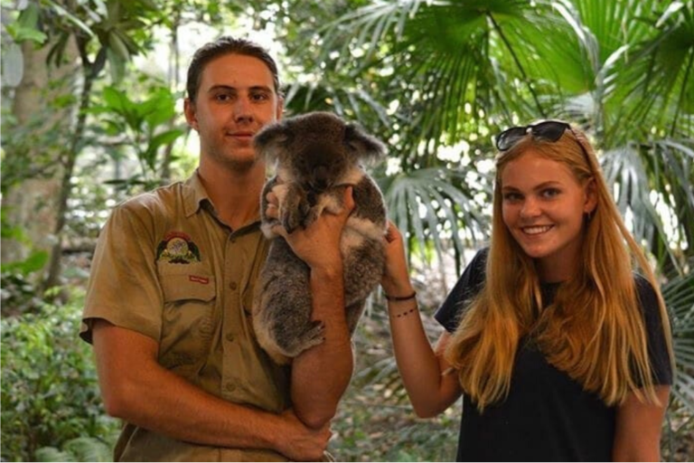 Australia student with koala