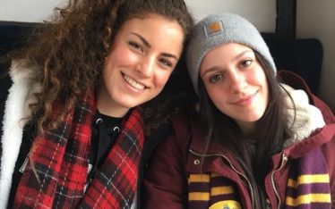 Anna with exchange student