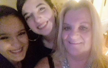 Barbara with exchange students