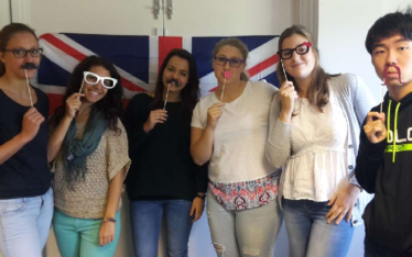 sofia with other exchange students