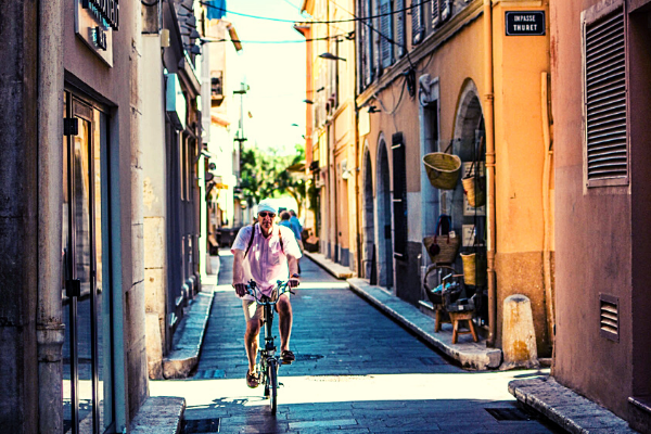 France antibes street with cyclist 600 x 400