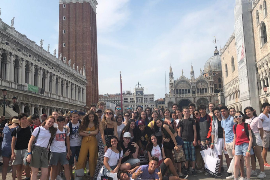 Student group in Venice